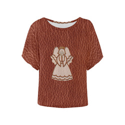 Heartbeat Petals Red Women's Batwing-Sleeved Blouse T shirt main image 1