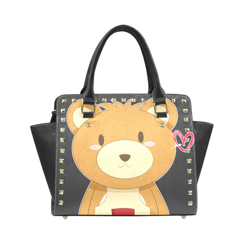 Love My Mama Bear Rivet Shoulder Handbag (Model 1645)