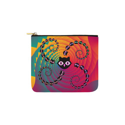 Rainbow Spiral Cats Carry-All Pouch 6''x5''
