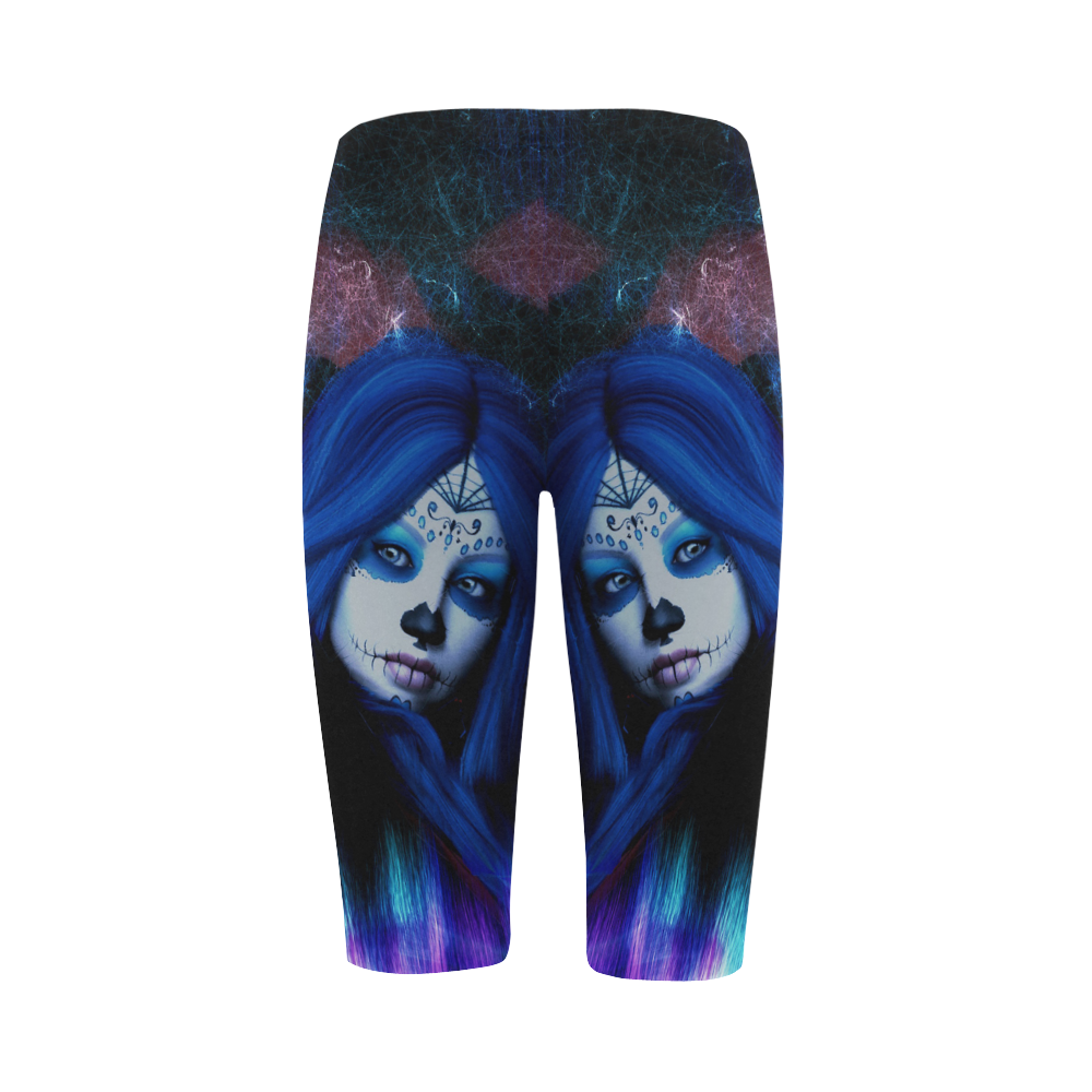 Sugar Skull Girl Hestia Cropped Leggings (Model L03)