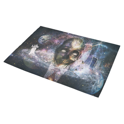Psychedelic Skull and Galaxy Azalea Doormat 30" x 18" (Sponge Material)