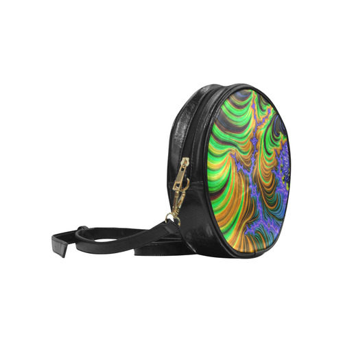 gorgeous Fractal 176 C by JamColors Round Sling Bag (Model 1647)