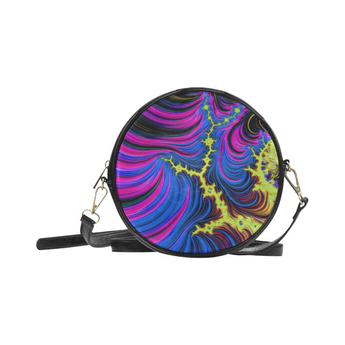 gorgeous Fractal 176 B by JamColors Round Sling Bag (Model 1647)