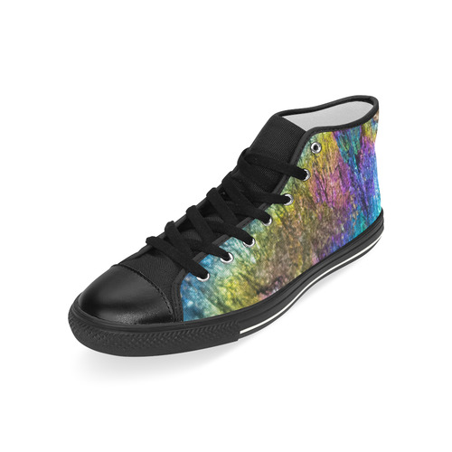 Colorful stone texture Men’s Classic High Top Canvas Shoes (Model 017)