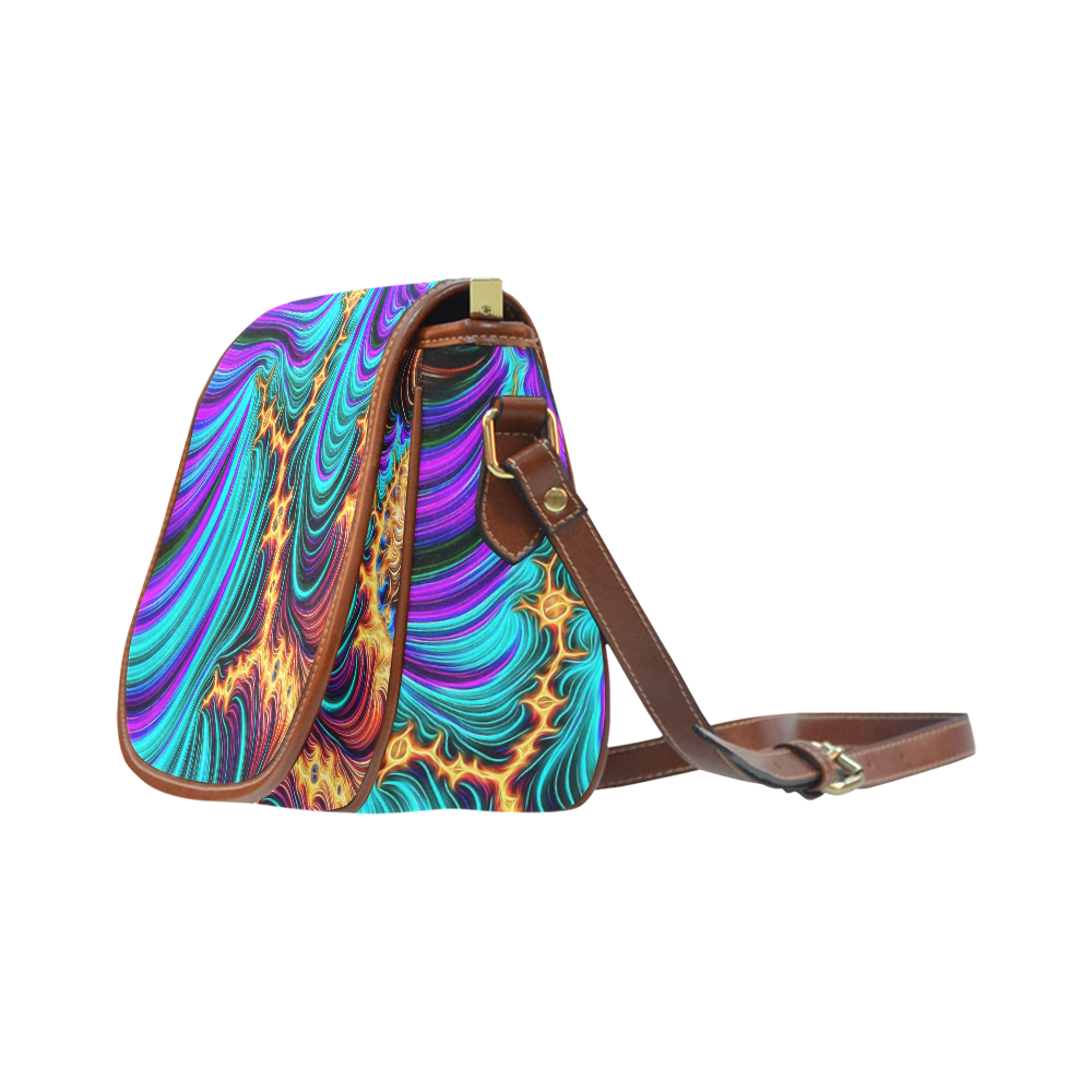 gorgeous Fractal 176 A by JamColors Saddle Bag/Small (Model 1649) Full Customization