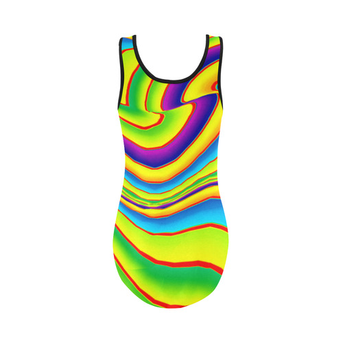 Summer Wave Colors Vest One Piece Swimsuit (Model S04)