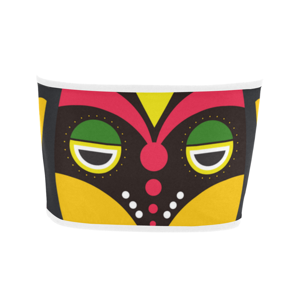 African Traditional Tribal Mask Bandeau Top