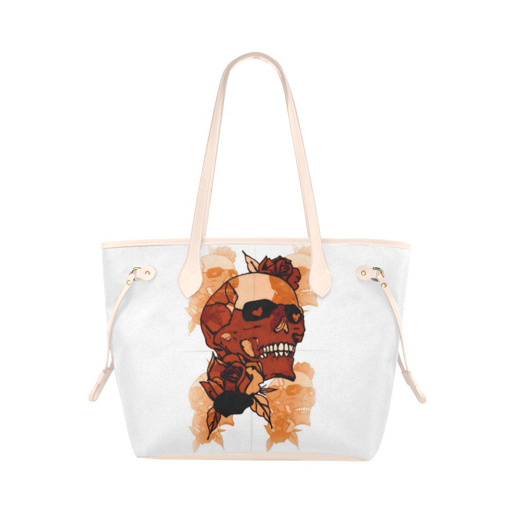 A Skull by Popart Lover Clover Canvas Tote Bag (Model 1661)