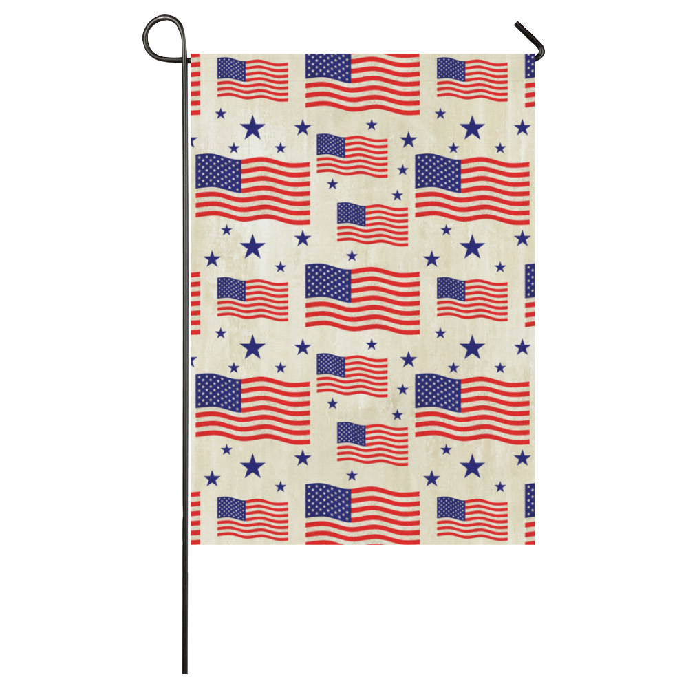 Flag Of The USA grungy style Pattern Garden Flag 28''x40'' （Without Flagpole）
