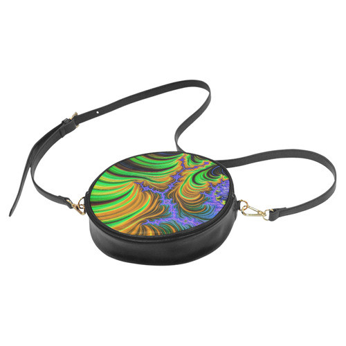 gorgeous Fractal 176 C by JamColors Round Sling Bag (Model 1647)