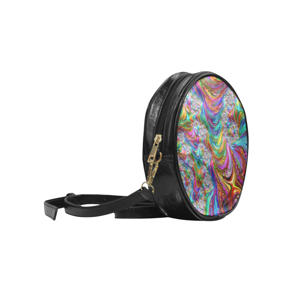 gorgeous Fractal 175 C by JamColors Round Sling Bag (Model 1647)