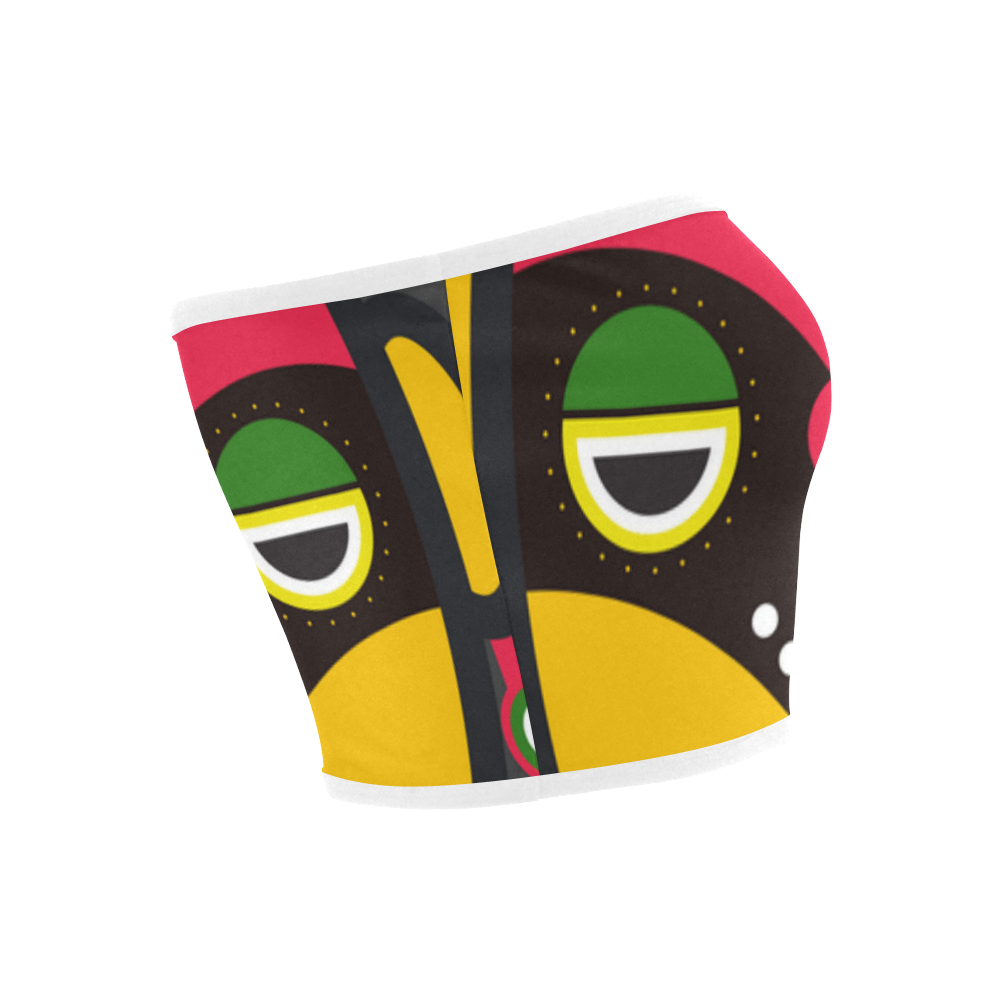 African Traditional Tribal Mask Bandeau Top