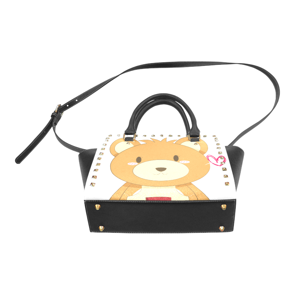 Love My Mama Bear Rivet Shoulder Handbag (Model 1645)