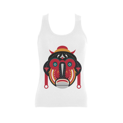 Ethnic African Tribal Art Women's Shoulder-Free Tank Top (Model T35)