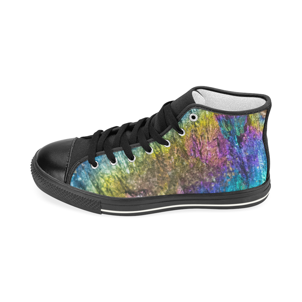 Colorful stone texture Men’s Classic High Top Canvas Shoes (Model 017)