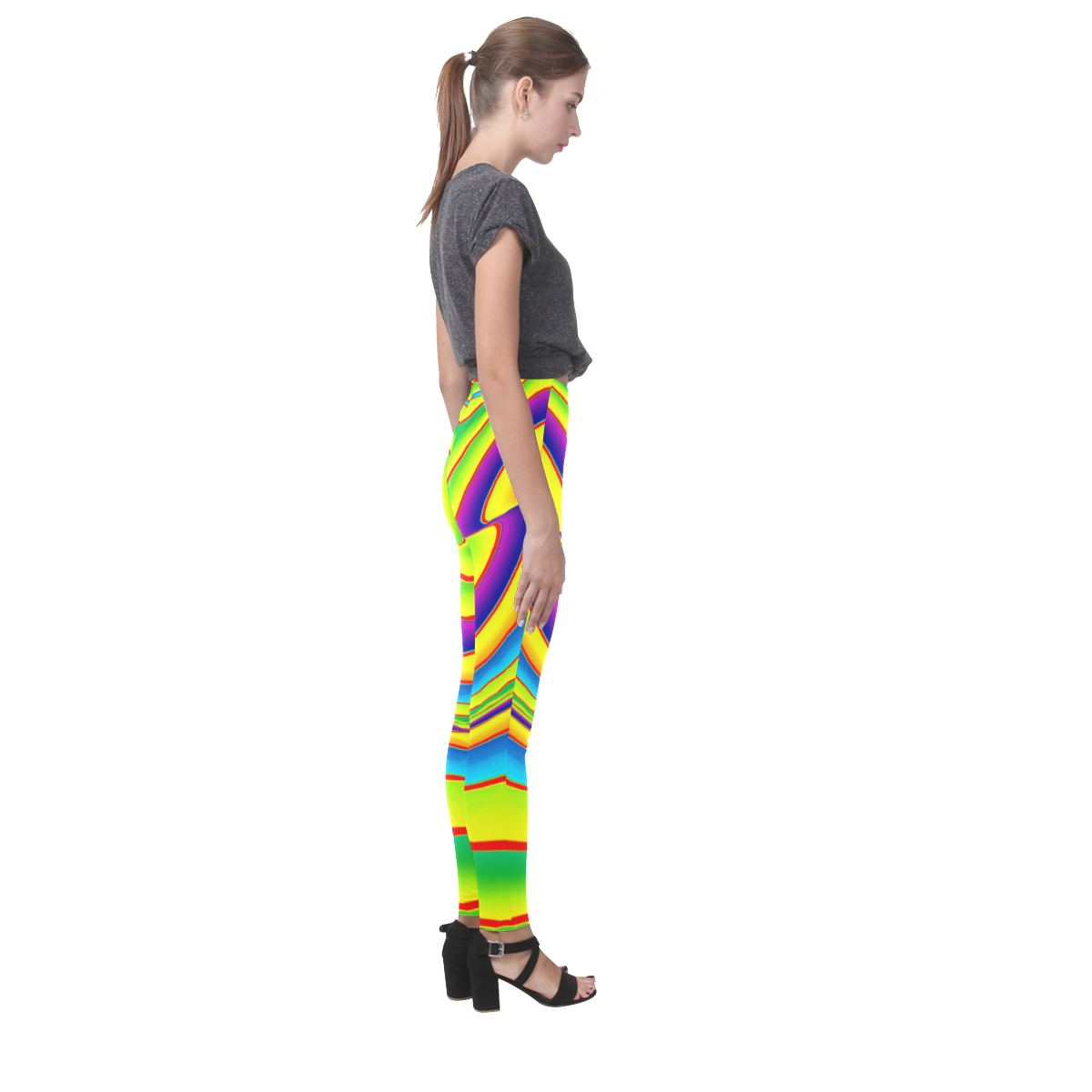 Summer Wave Colors Cassandra Women's Leggings (Model L01)