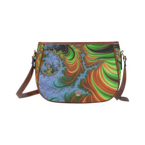 gorgeous Fractal 177 A by JamColors Saddle Bag/Small (Model 1649) Full Customization