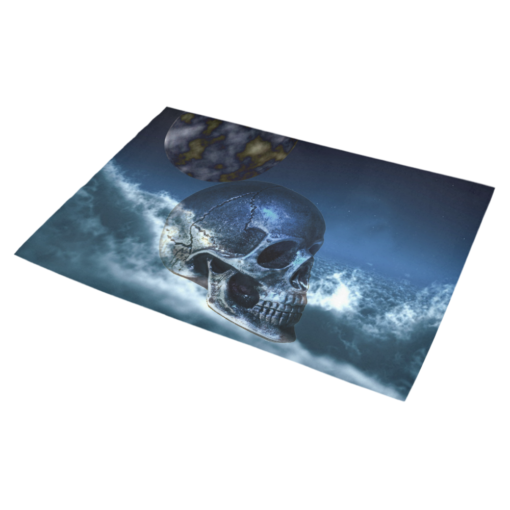 Skull and Moon Azalea Doormat 30" x 18" (Sponge Material)