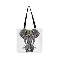 Indian Elephant Colorful Abstract Pattern Reusable Shopping Bag Model 1660 (Two sides)