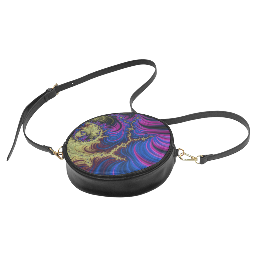 gorgeous Fractal 177 C by JamColors Round Sling Bag (Model 1647)