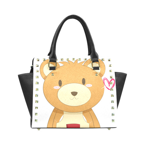 Love My Mama Bear Rivet Shoulder Handbag (Model 1645)