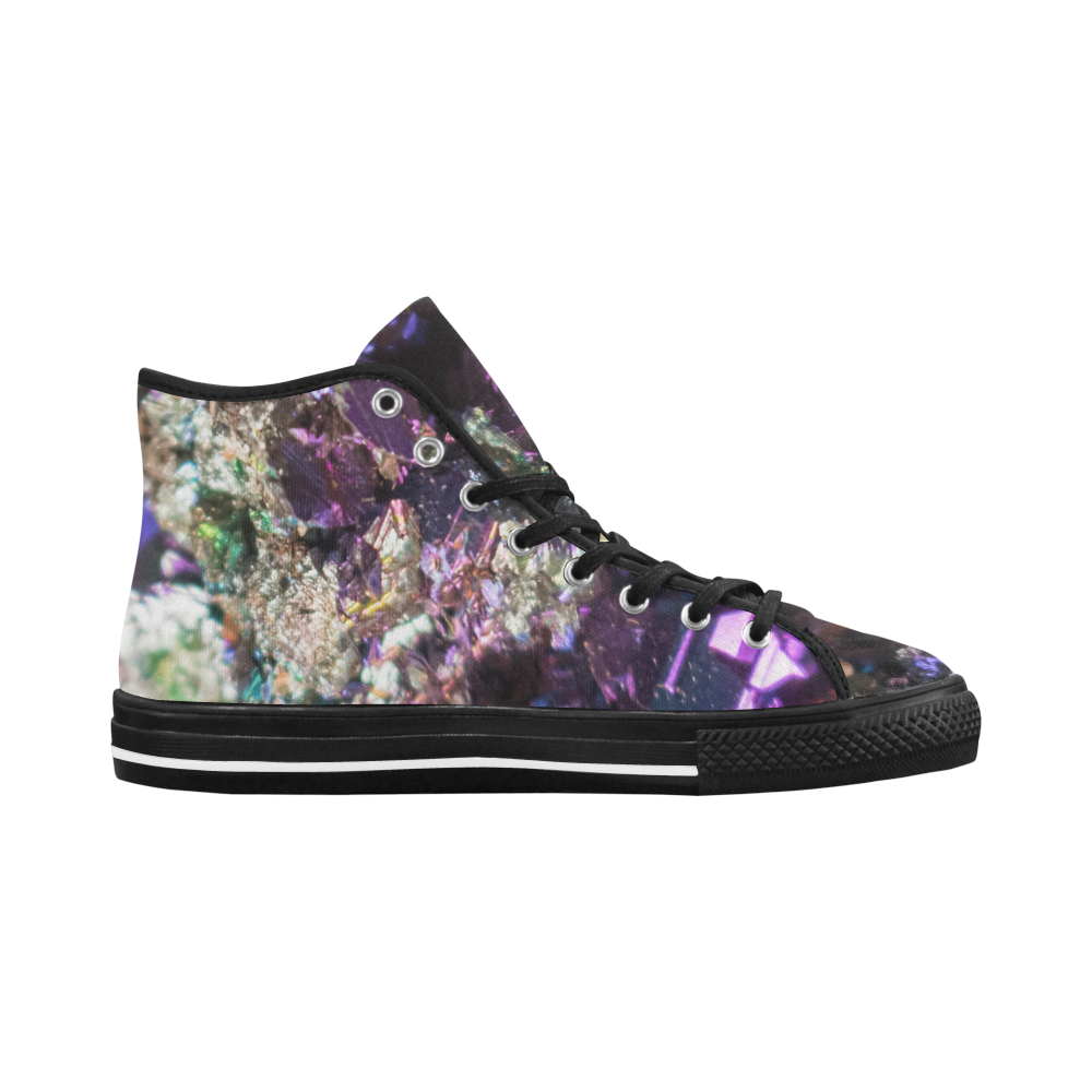 Purple green and blue crystal stone texture Vancouver H Men's Canvas Shoes/Large (1013-1)