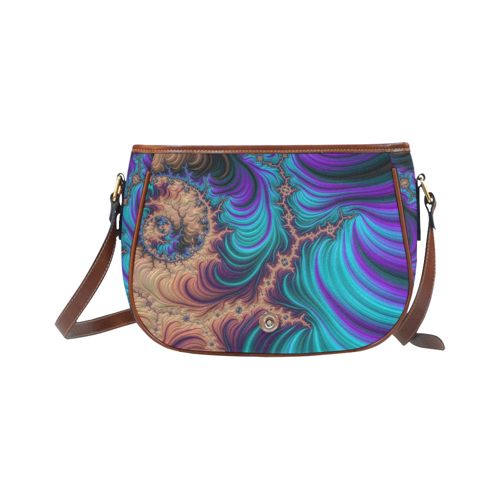 gorgeous Fractal 177 B by JamColors Saddle Bag/Small (Model 1649) Full Customization