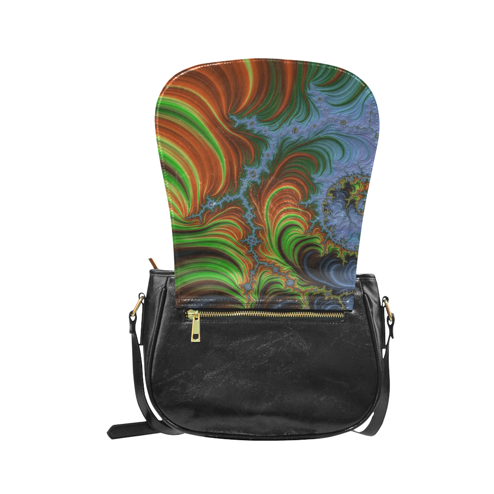 gorgeous Fractal 177 A by JamColors Classic Saddle Bag/Small (Model 1648)