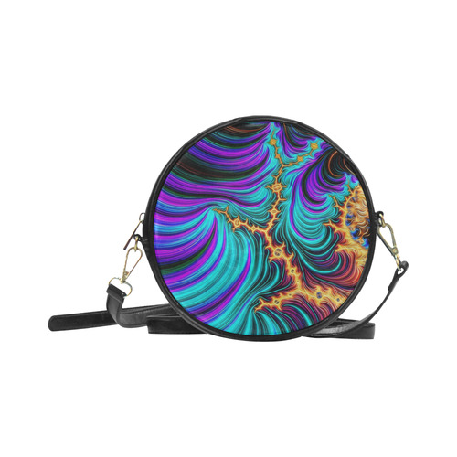 gorgeous Fractal 176 A by JamColors Round Sling Bag (Model 1647)