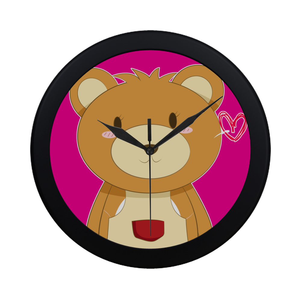 Love My Mama Bear Circular Plastic Wall clock