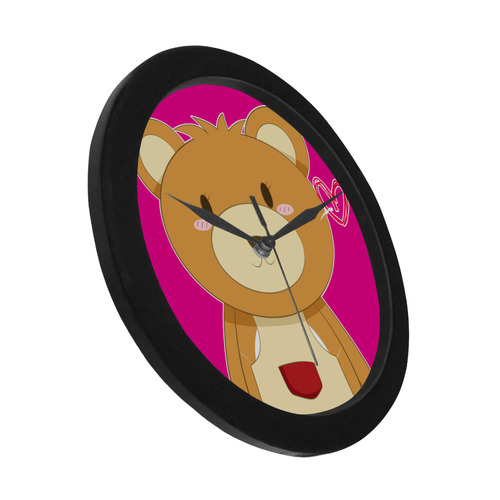 Love My Mama Bear Circular Plastic Wall clock