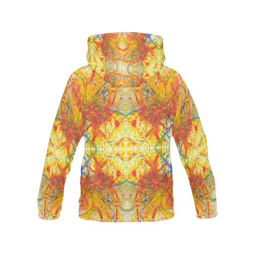 Flaming Flower Art Hoodie All Over Print Hoodie for Women (USA Size) (Model H13)
