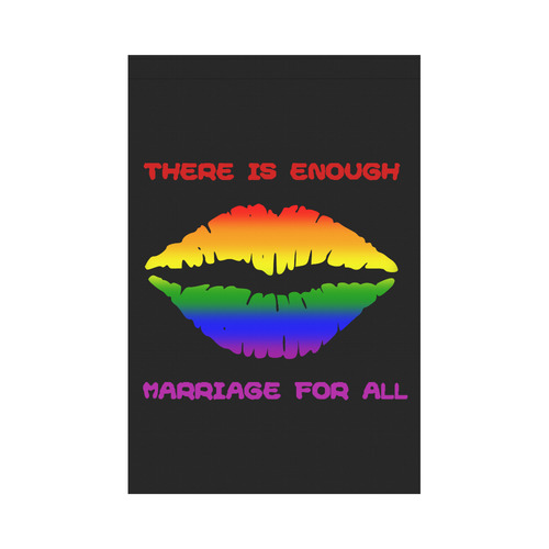Gay Pride Rainbow Kiss Garden Flag 12‘’x18‘’（Without Flagpole）