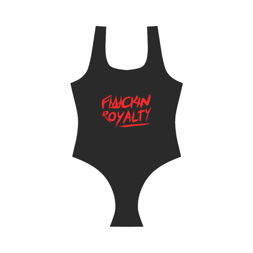 Fuckin Royalty red/black Vest One Piece Swimsuit (Model S04)