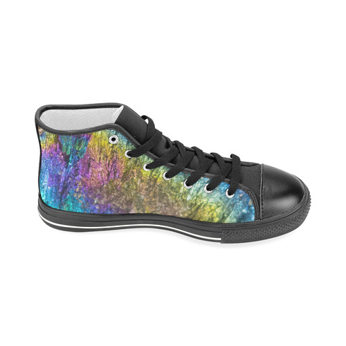 Colorful stone texture Men’s Classic High Top Canvas Shoes (Model 017)