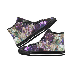 Purple green and blue crystal stone texture Vancouver H Men's Canvas Shoes (1013-1)