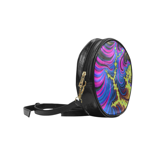 gorgeous Fractal 176 B by JamColors Round Sling Bag (Model 1647)