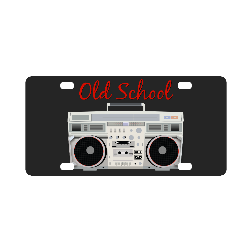 Old School Radio plate cover Classic License Plate