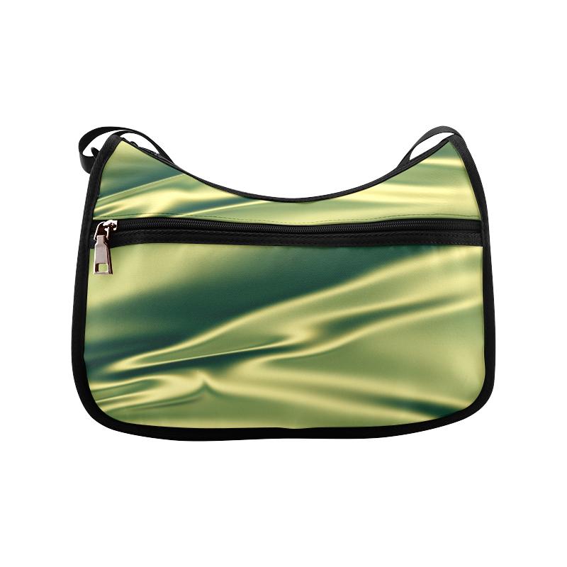 Green satin 3D texture Crossbody Bags (Model 1616)