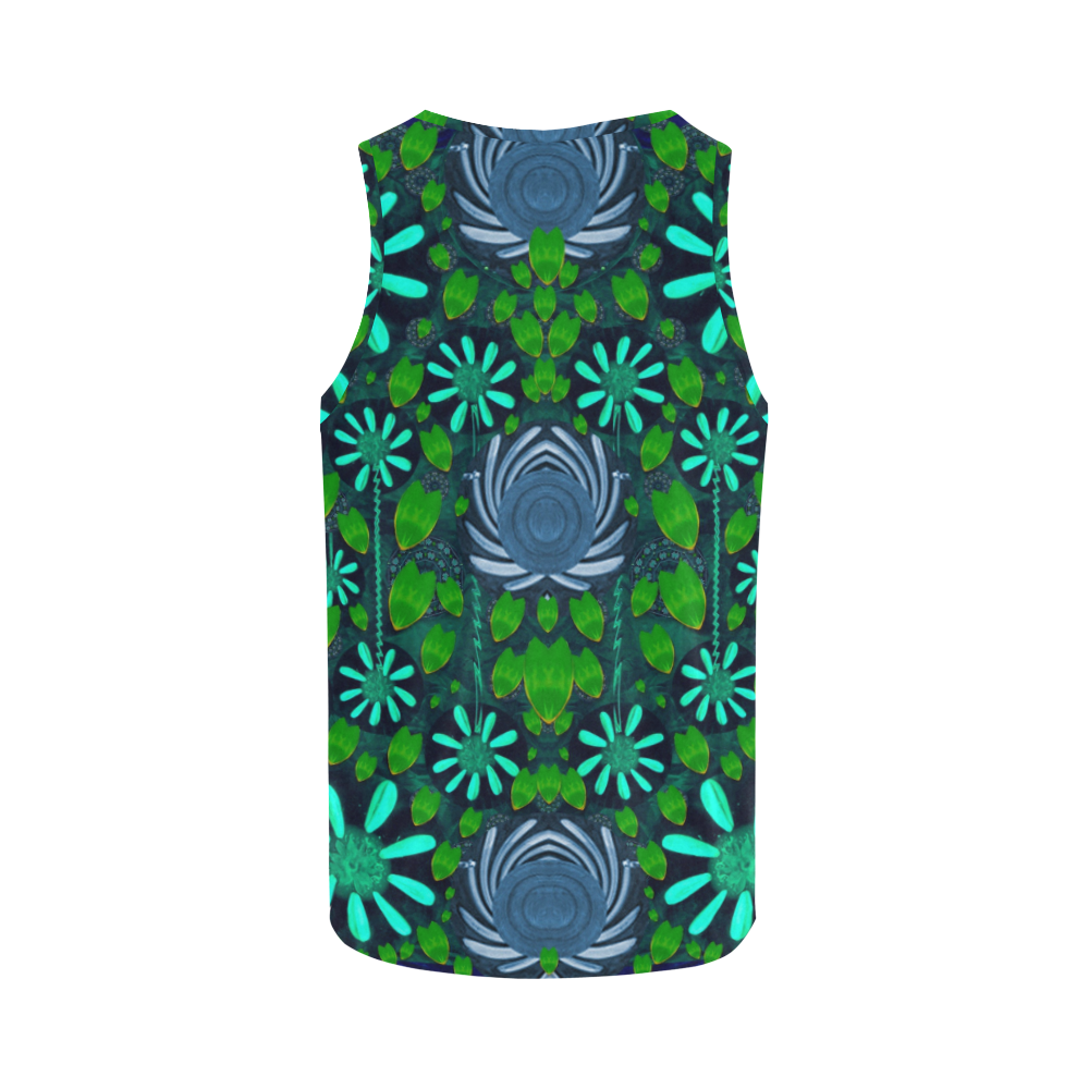 Strawberry fantasy flowers in a fantasy landscape All Over Print Tank Top for Men (Model T43)