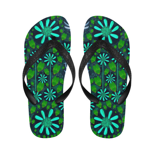 Strawberry fantasy flowers in a fantasy landscape Flip Flops for Men/Women (Model 040)