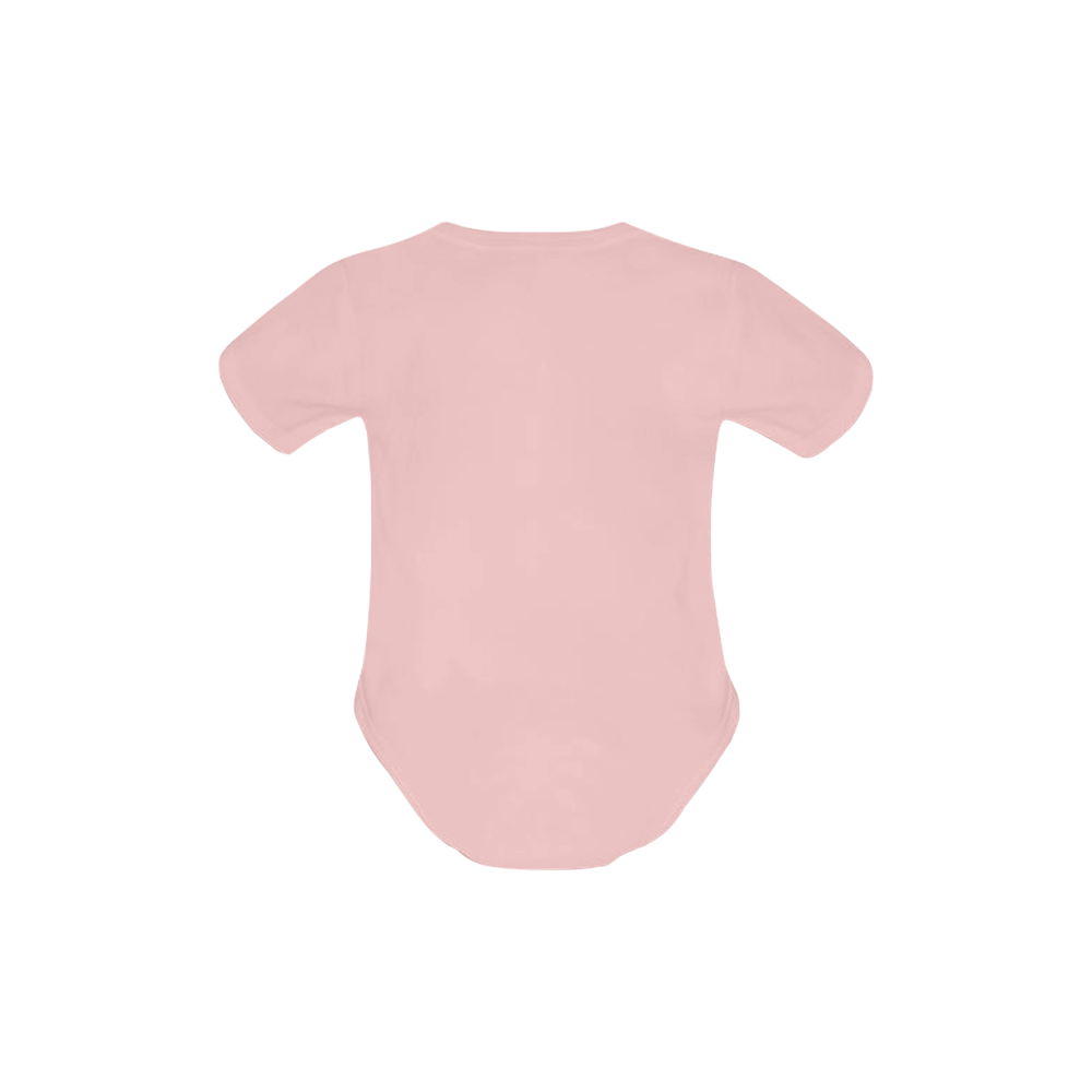 Chandelier Pink Onsie Baby Powder Organic Short Sleeve One Piece (Model T28)