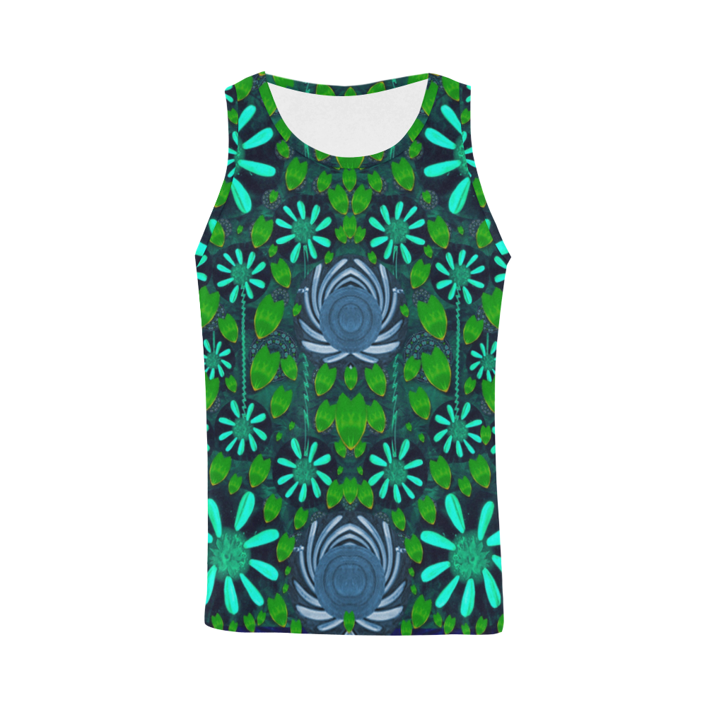 Strawberry fantasy flowers in a fantasy landscape All Over Print Tank Top for Men (Model T43)