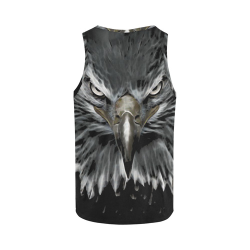 Strong EAGLE Face black All Over Print Tank Top for Men (Model T43)