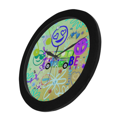 Summer of Love 1969 A by JamColors Circular Plastic Wall clock