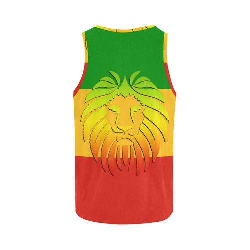 Rastafari Lion Flag green yellow red All Over Print Tank Top for Men (Model T43)