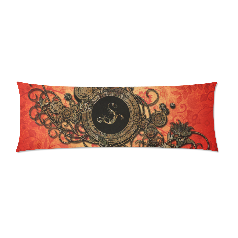 Decorative design, red and black Custom Zippered Pillow Case 21"x60"(Two Sides)