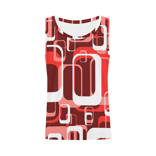 retro pattern 1971 red by JamColors All Over Print Tank Top for Women (Model T43)