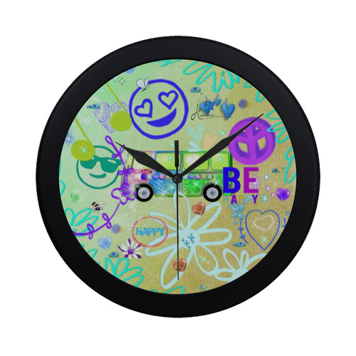 Summer of Love 1969 A by JamColors Circular Plastic Wall clock