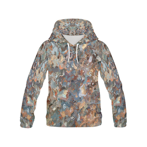 Lacebark Elm Tree Graphic All Over Print Hoodie for Women (USA Size) (Model H13)